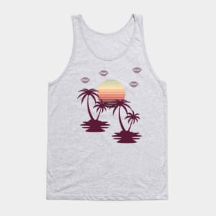 Summer Retro Sunset Tank Top